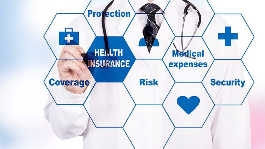 Health insurance collage