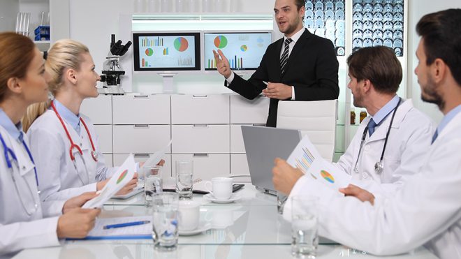 Physicians in a meeting